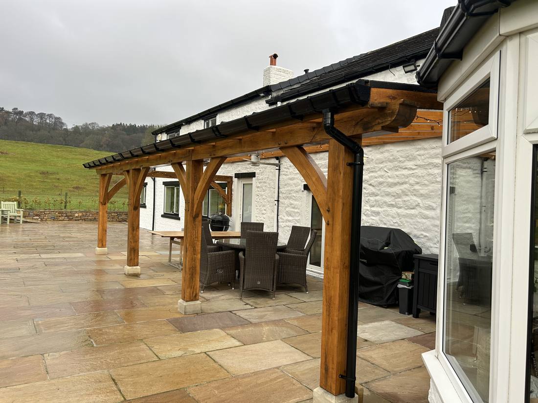 Contemporary oak veranda